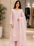 Elegant Light Pink Embroidered 3-Piece Suit