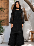 Elegant Embroidered Black 2-Piece Suit