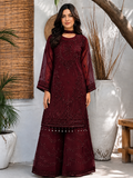 Elegant Embroidered Mehroon 2-Piece Suit