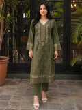 Elegant Olive Embroidered 2-Piece Suit